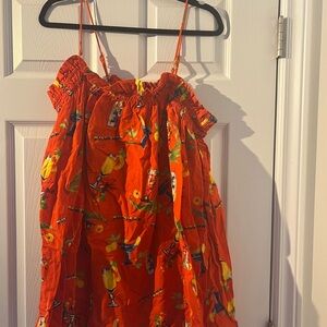 Vibrant Orange mini sun dress